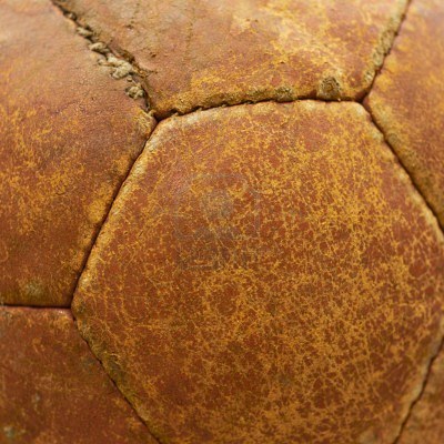 7575983 leather texture of an old football ball closeup shot
