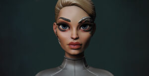 The Voyager bust - 1/10th scale sci-fi STL file from the Sci-Fi Princesses series designed and sculpted by Minichix Studio