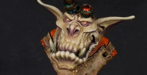 Featured image for a step-by-step tutorial by Minichix Studio on painting worn-out leather - featuring Ein Stein bust