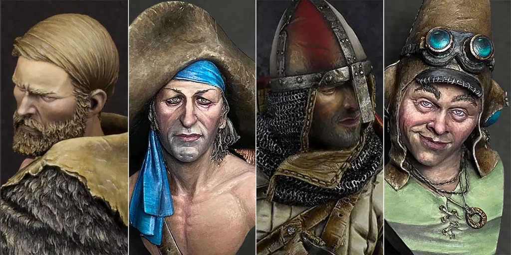 Main image for article by Minichix Studio on painting leather elements on miniatures - case studies