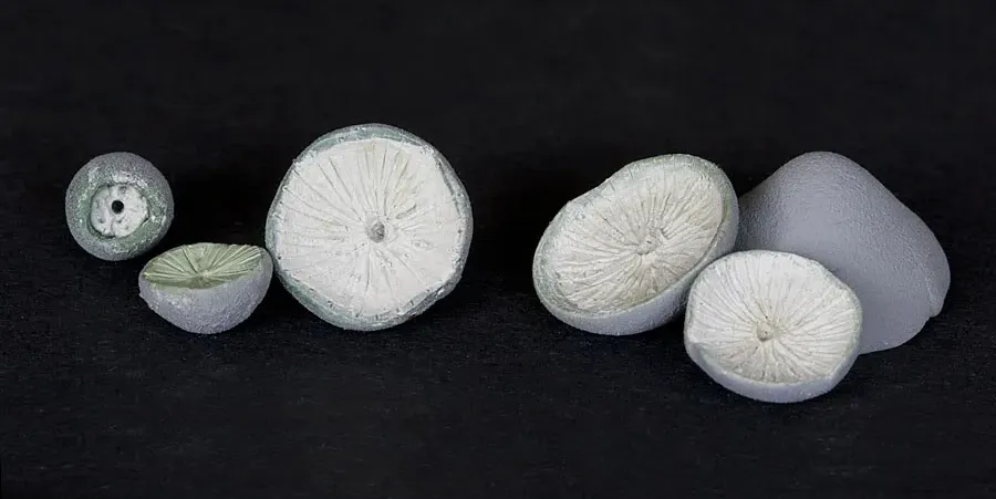 Sculpting ridges underneath the mushroom caps - step-by-step scenic base tutorial by Minichix Studio