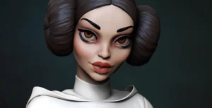 The Princess bust - iconic 1/10th scale sci-fi STL file from the Sci-Fi Princesses series designed and sculpted by Minichix Studio