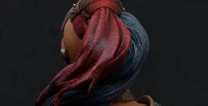 Featured image for step-by-step tutorial on enhancing fabric texture - Grinder bust by Roberto Chaudon - article by Minichix Studio