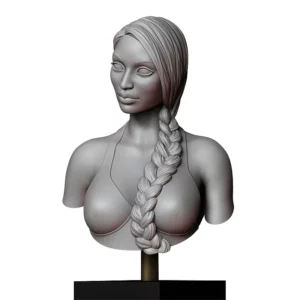 3D render of Pryia - 1/10th scale anatomic bust for 3D printing by Minichix Studio - front view