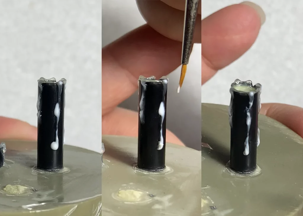 Close-up of common mistakes when applying PVA and how to fix them - step-by-step scenic base tutorial by Minichix Studio