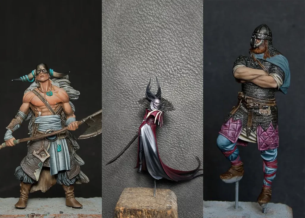 Options available for temporarly mounting miniatures - cork miniature holders - beginner tutorial by Minichix Studio
