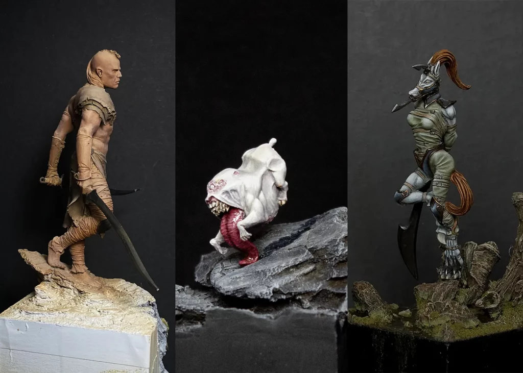 Tall miniatures with small contact area causing pressure - beginner tutorial on mounting miniatures by Minichix Studio