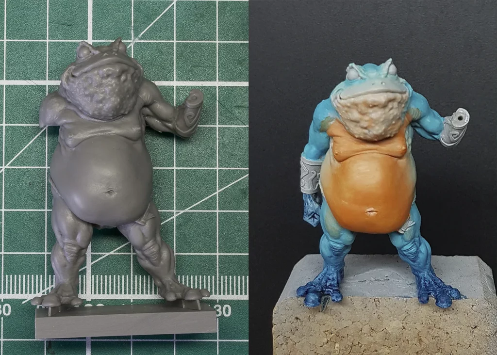Metal pins as an option for large scale resin miniatures - beginner tutorial about mounting miniatures by Minichix Studio.