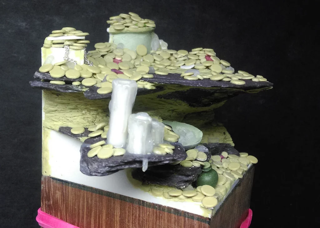 Close-up of the assembled pirate base before priming - step-by-step miniature painting tutorial by Minichix Studio.