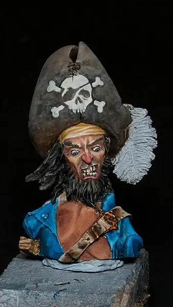 Adding texture to leather hat on Markes bust - realistic leather painting tutorial by Minichix Studio