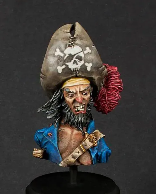 Texture and freehand work on leather hat - Markes bust - realistic leather painting tutorial by Minichix Studio