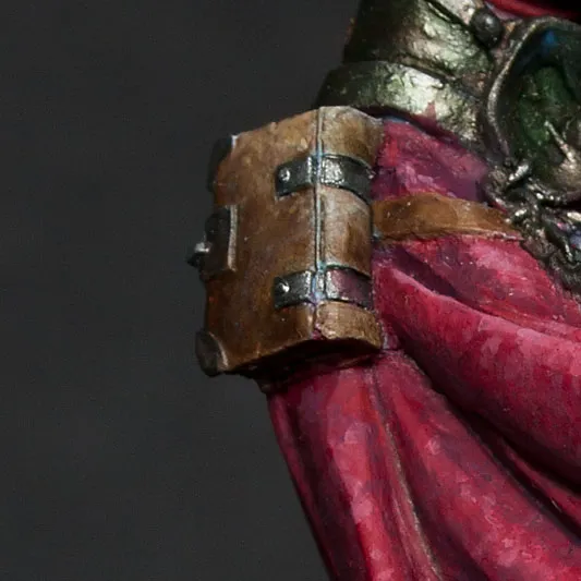 Adding contrast - leather elements on Menhom - realistic leather painting tutorial by Minichix Studio
