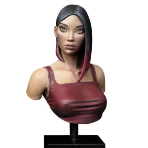 Yami STL, Academic bust by Minichix Studio, painted version by Marta Slusarska – 1/10th scale display piece for painters and collectors